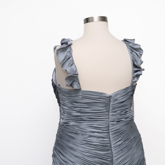 Mac Duggal - Ruched Pleated High-Low Gown 77009 - Picture 11 of 12